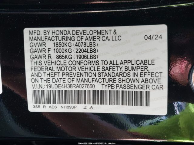 2024 ACURA INTEGRA 19UDE4H38RA027660 Photo 8