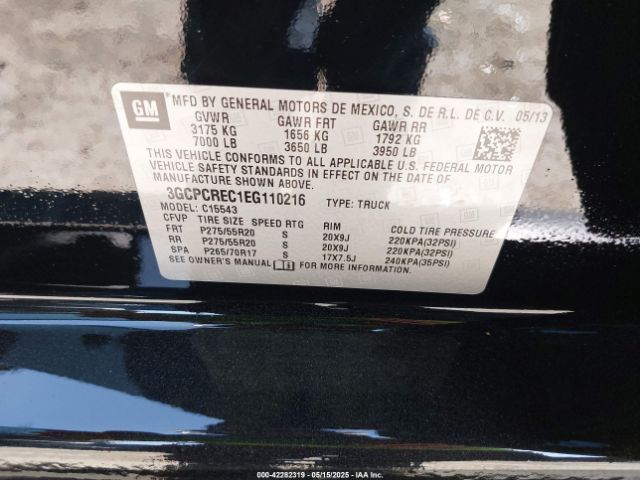 3GCPCREC1EG110216 Chevrolet Silverado 1500 1lt