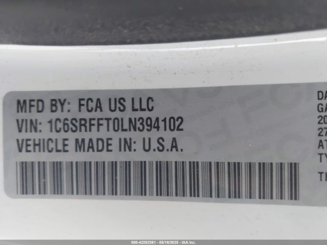 1C6SRFFT0LN394102 RAM 1500 Big Horn  4x4 5'7 Box