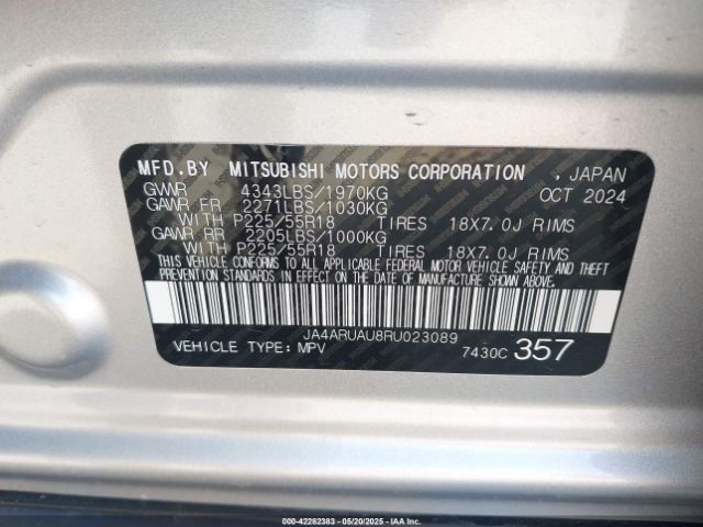 2024 MITSUBISHI OUTLANDER SPORT JA4ARUAU8RU023089 Photo 8