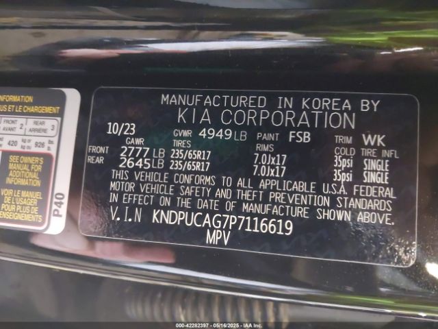 KNDPUCAG7P7116619 KIA Sportage Hybrid Lx