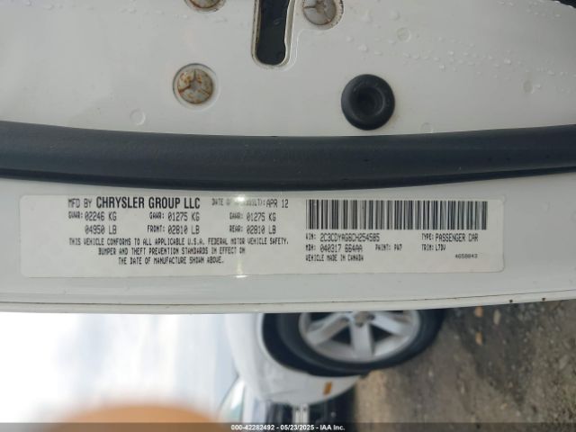 2012 DODGE CHALLENGER 2C3CDYAG6CH254585 Photo 8