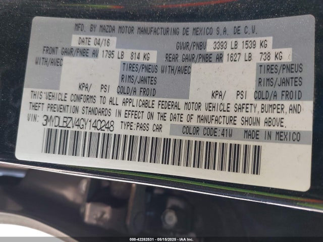 3MYDLBZV4GY140248 Scion IA