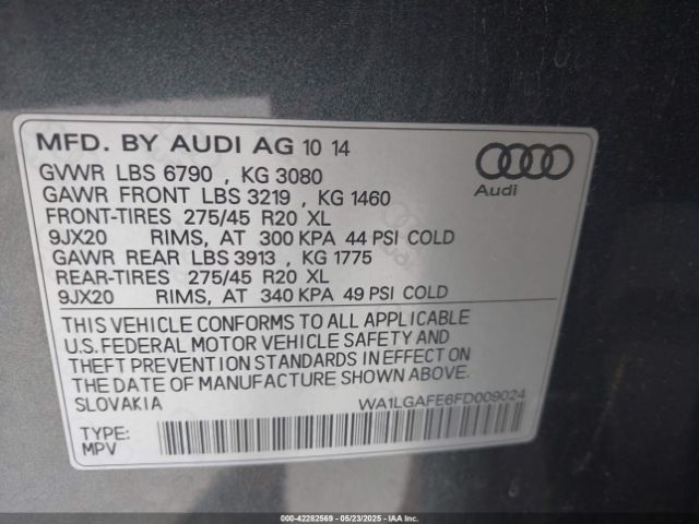 2015 AUDI Q7 WA1LGAFE6FD009024 Photo 8