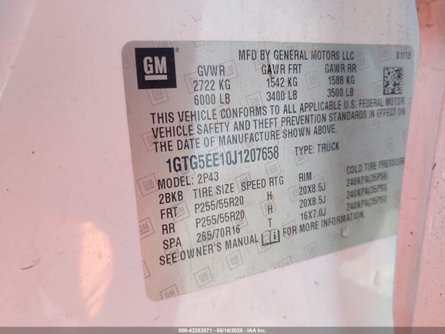 1GTG5EE10J1207658 GMC Canyon Denali