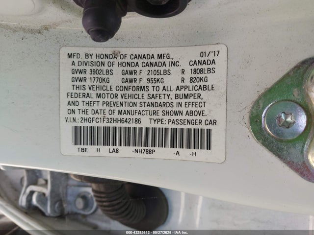 2HGFC1F32HH642186 Honda l15b7