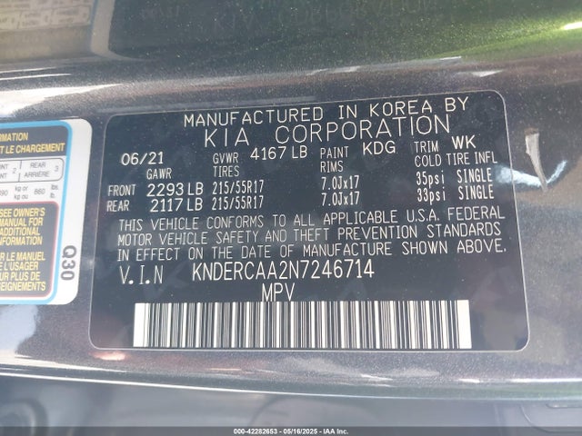 KNDERCAA2N7246714 KIA SELTOS EX