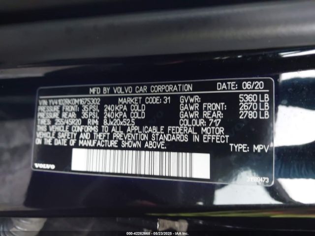 2021 VOLVO XC60 YV4102RK0M1675302 Photo 8