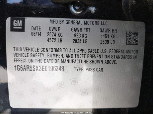 1G6AR5SX3E0196348 Cadillac CTS LUXURY