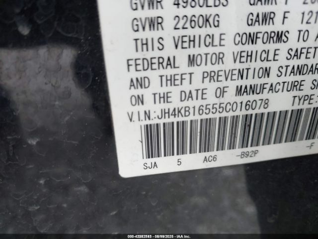 2005 ACURA RL JH4KB16555C016078 Photo 8