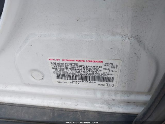 2016 MITSUBISHI OUTLANDER JA4AD3A30GZ018596 Photo 8