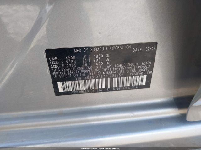 4S3GTAB67K3728252 Subaru Impreza 2.0i