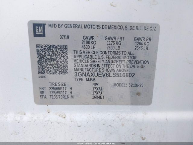 2020 CHEVROLET EQUINOX 3GNAXUEV6LS516802 Photo 8