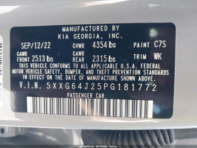 5XXG64J25PG181772 KIA K5 Gt-line