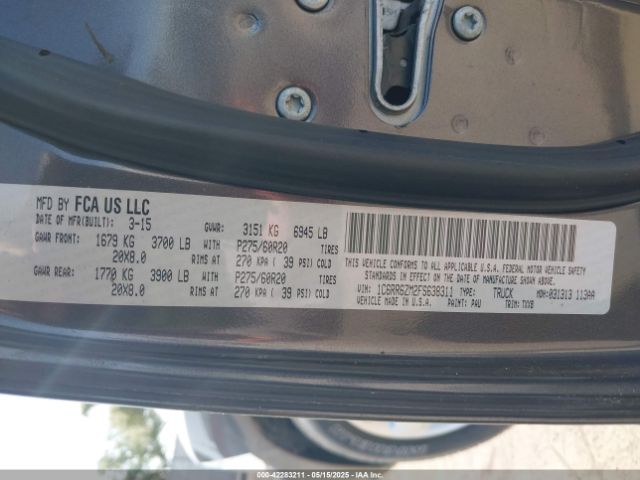 1C6RR6ZM2FS638311 RAM 1500 Hfe Express