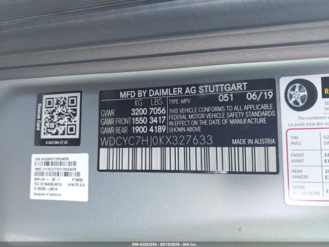 2019 MERCEDES-BENZ AMG G 63 WDCYC7HJ0KX327633 Photo 8