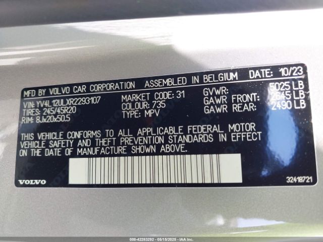 2024 VOLVO XC40 YV4L12ULXR2293107 Photo 8