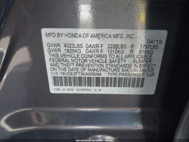 2019 ACURA ILX 19UDE2F73KA009244 Photo 8