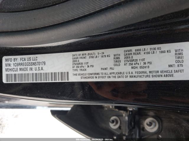 2025 RAM 1500 1C6RREGG5SN570179 Photo 8
