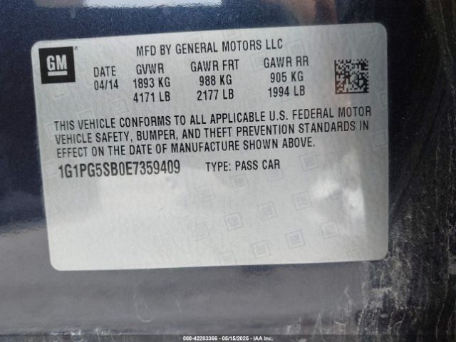 1G1PG5SB0E7359409 Chevrolet CRUZE LTZ