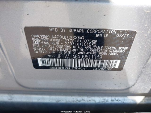 JF1VA1A6XJ9811349 Subaru WRX