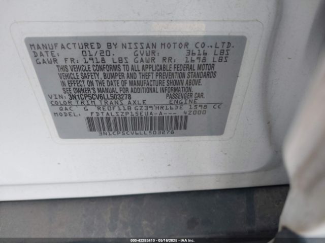 3N1CP5CV6LL503278 Nissan 2020