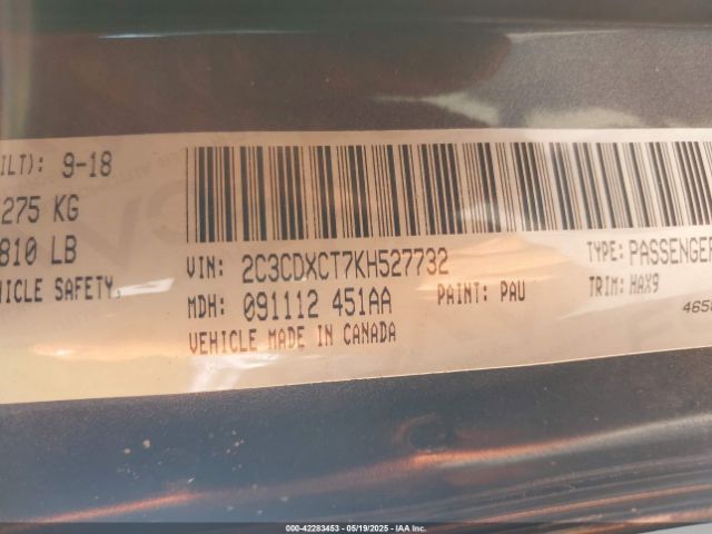 2019 DODGE CHARGER 2C3CDXCT7KH527732 Photo 8