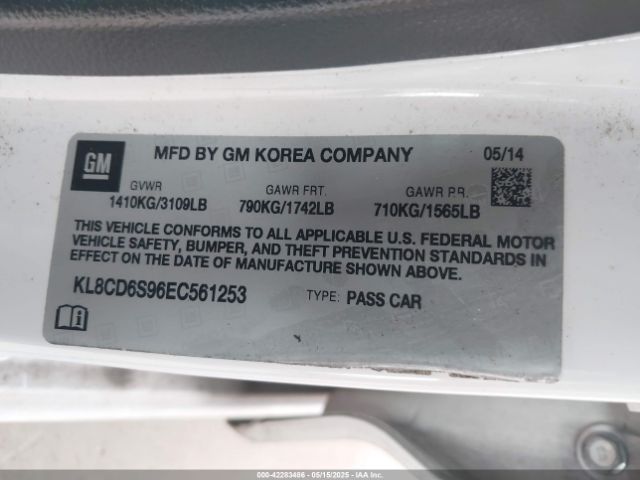 KL8CD6S96EC561253 Chevrolet Spark 1lt Auto
