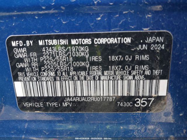 2024 MITSUBISHI OUTLANDER SPORT JA4ARUAU2RU017787 Photo 8