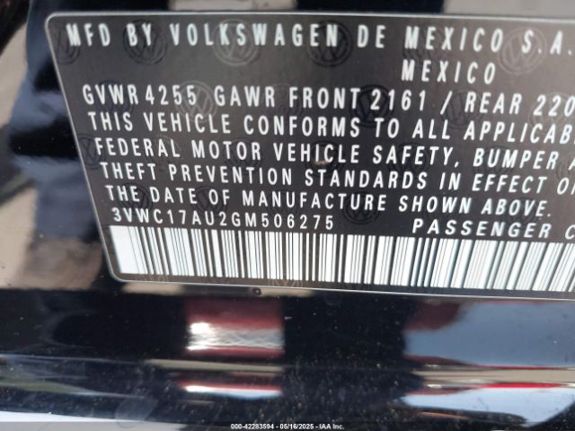 3VWC17AU2GM506275 Volkswagen Golf Sportwagen Tsi S 4-door