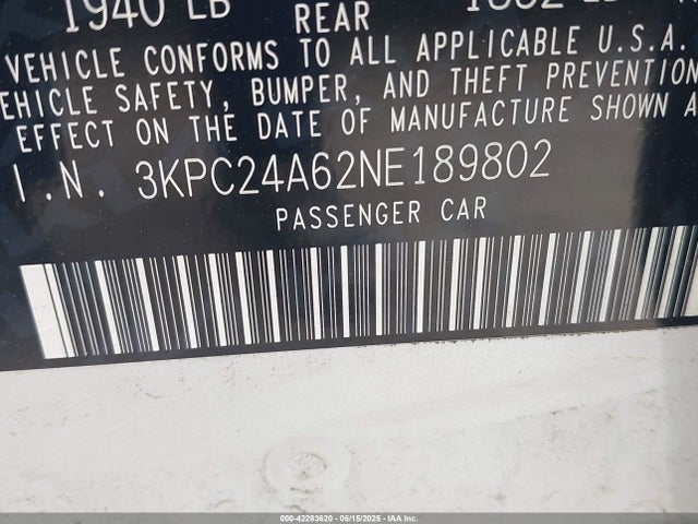 Hyundai Accent Sel 2022 3KPC24A62NE189802 Image 9