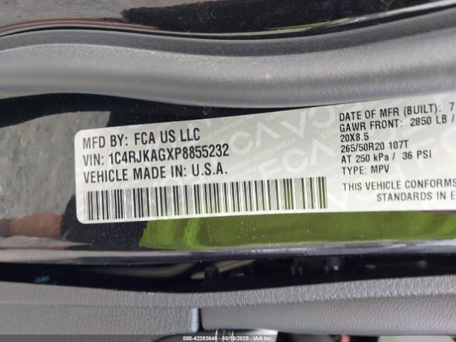 1C4RJKAGXP8855232 Jeep 2023