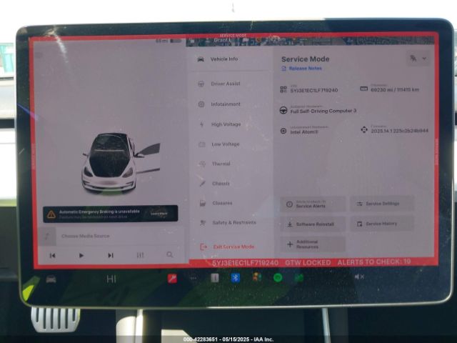 5YJ3E1EC1LF719240 Tesla MODEL 3