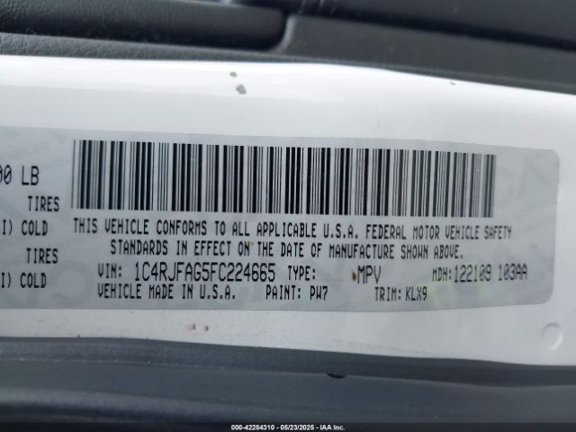 1C4RJFAG5FC224665 Jeep Grand Cherokee Altitude