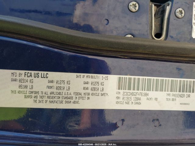 2C3CDXBG2FH761884 Dodge Charger Se