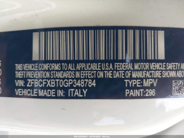 ZFBCFXBT0GP348784 Fiat 500x Easy