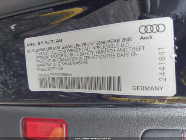 2023 AUDI S5 SPORTBACK WAUC4CF53PA065545 Photo 8