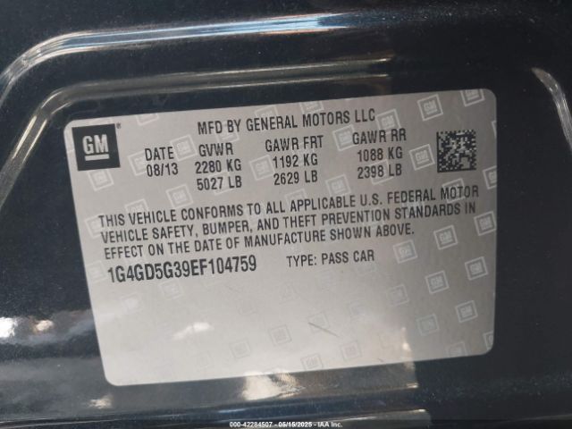 1G4GD5G39EF104759 Buick Lacrosse Premium I Group