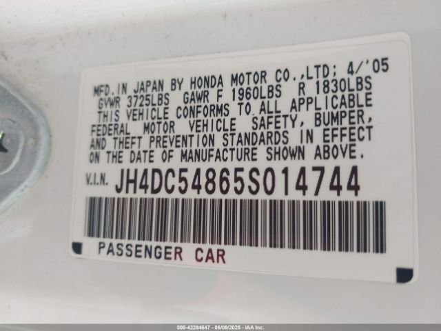 2005 ACURA RSX JH4DC54865S014744 Photo 8