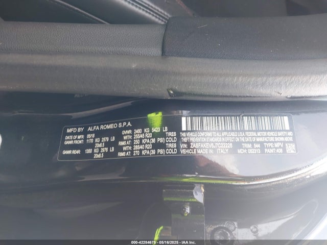 ZASFAKEV6J7C22226 Alfa Romeo Stelvio