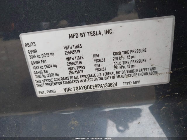 7SAYGDEE9PA130624 Tesla 2023