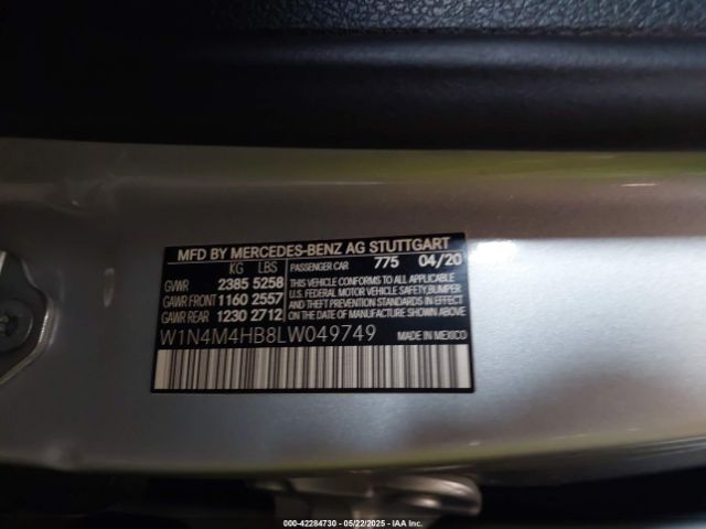 W1N4M4HB8LW049749 Mercedes-Benz Glb 250 4matic