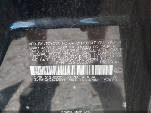 JTHBF1D26F5053899 Lexus IS 250