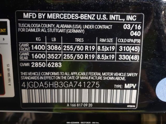 2016 MERCEDES-BENZ GLE 350 4JGDA5HB3GA741275 Photo 8