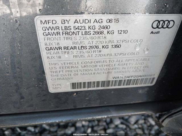 WA1L2AFP2GA039981 Audi Q5 2.0t Premium