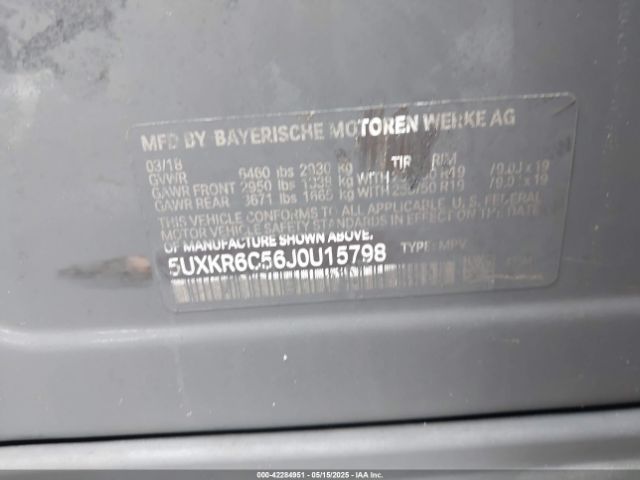 2018 BMW X5 5UXKR6C56J0U15798 Photo 8