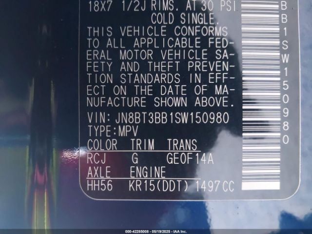 2025 NISSAN ROGUE JN8BT3BB1SW150980 Photo 8