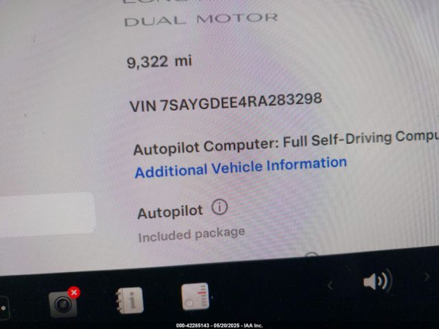 7SAYGDEE4RA283298 Tesla Model Y Long Range Dual Motor All-wheel Drive