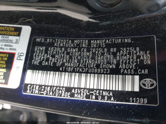 4T1BF1FK3FU089923 Toyota CAMRY LE
