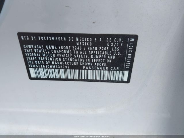 3VW5T7AJ0HM338792 Volkswagen 2.0 tsi